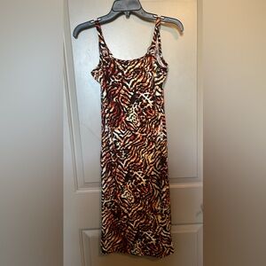 Tiger print bodycon dress